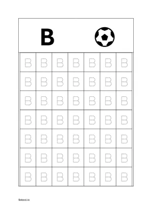 Upper Case Letter/ Capital Letter B Tracing. Free Printable Capital Letter Tracing Worksheet