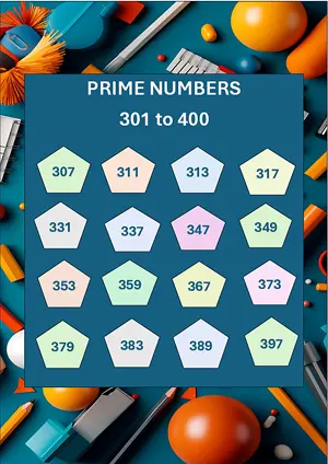 List of prime number from 301 to 400