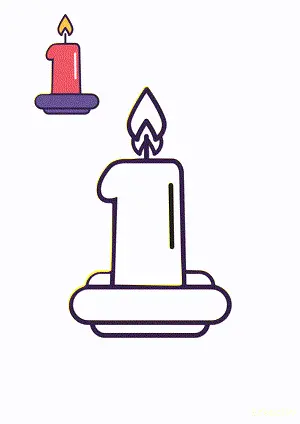 Candle Diwali Drawing and coloring pages. Free printable Diwali coloring page for kids and adults.