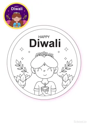  Diwali Drawing and coloring pages. Free printable Diwali coloring page for kids and adults.