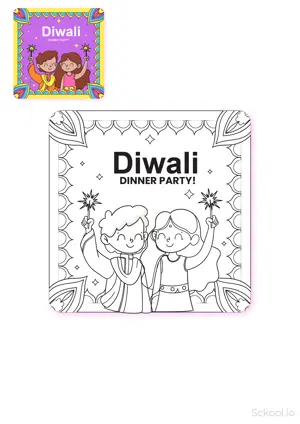  Diwali Drawing and coloring pages. Free printable Diwali coloring page for kids and adults.