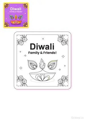  Diwali Drawing and coloring pages. Free printable Diwali coloring page for kids and adults.