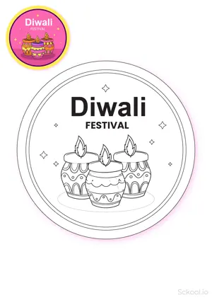  Diwali Drawing and coloring pages. Free printable Diwali coloring page for kids and adults.