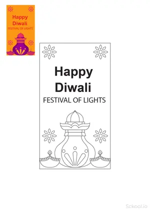  Diwali Drawing and coloring pages. Free printable Diwali coloring page for kids and adults.