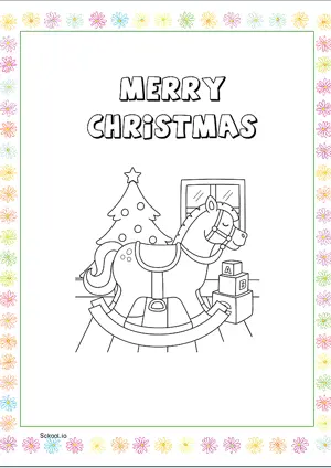 Free Printable Merry Christmas Coloring Page for Kids 1