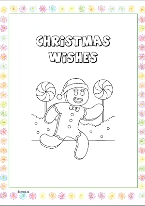 Free Printable Christmas Wishes Coloring Page for Kids 1