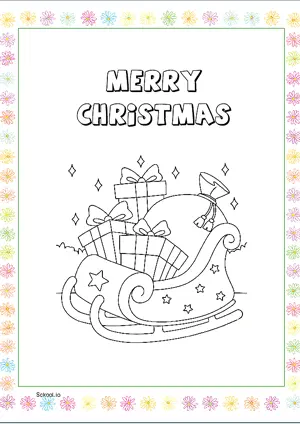 Free Printable Merry Christmas Coloring Page for Kids 3