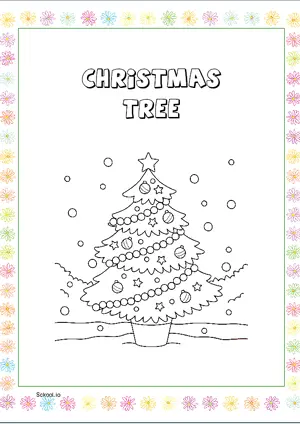 Free Printable Christmas Tree Coloring Page for Kids