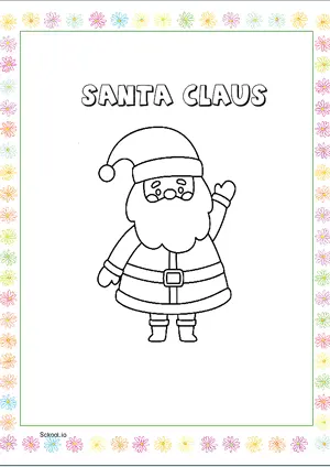 Free Printable Santa Claus Coloring Page for Kids 1