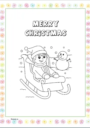 Free Printable Merry Christmas Coloring Page for Kids 5