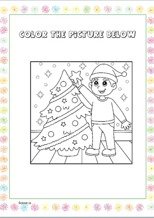 Free Printable Christmas Coloring Page for Kids 1