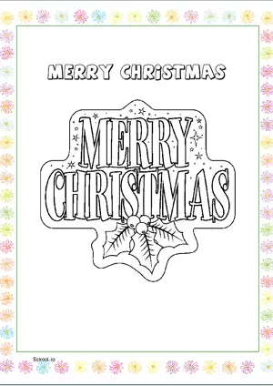 Free Printable Merry Christmas Coloring Pages for Kids 7