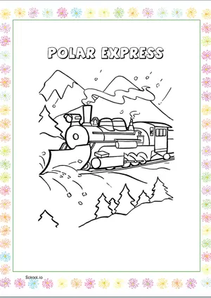 Free Printable Polar Express Coloring Page for Kids