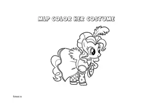 Free Printable MLP Color Her Costume for Christmas for Kids