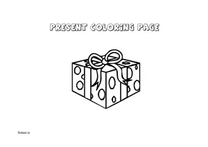 Free Printable Present Coloring Page for Kids