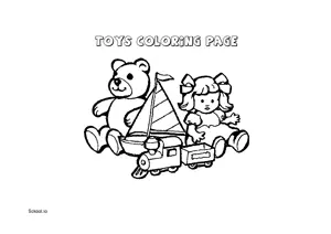 Free Printable Toys Coloring Page 1 for Kids