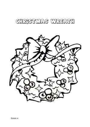 Free Printable Christmas Wreath Coloring Pages for Kids