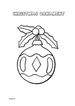 Free Printable Christmas Ornament Coloring Pages for Kids 2