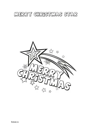 Free Printable Merry Christmas Star Coloring Pages for Kids