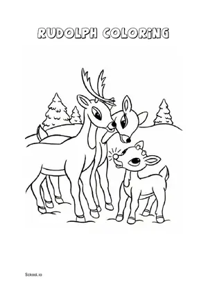 Free Printable Rudolph Coloring Pages for Kids