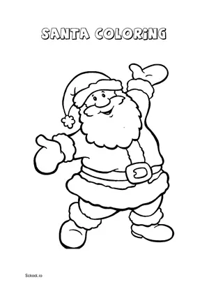 Free Printable Santa Coloring Page for Kids 1