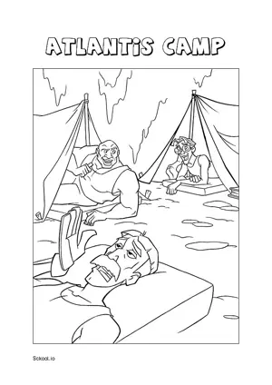 Free Printable Atlantis Camp Coloring Page for Kids