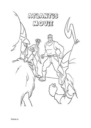 Free Printable Atlantis Movie Coloring Page 1 for Kids