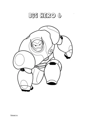 Free Printable Big Hero 6 Coloring Page for Kids