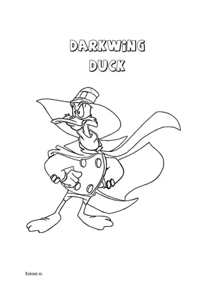 Free Printable Darkwing Duck Coloring Page 1 for Kids