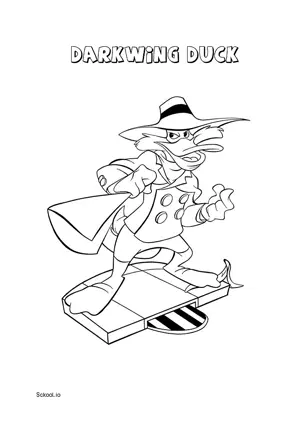 Free Printable Darkwing Duck Coloring Page 5 for Kids