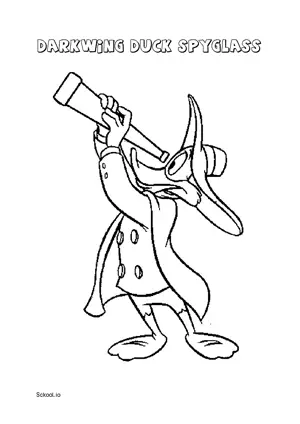 Free Printable Darkwing Duck Spyglass Coloring Page for Kids