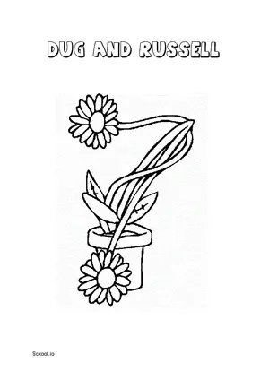 Free Printable Dying Flowers Coloring Page for Kids