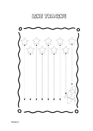 Free Printable Line Tracing Worksheets 7 For Kids Nursery/Kindergarten/Preschool