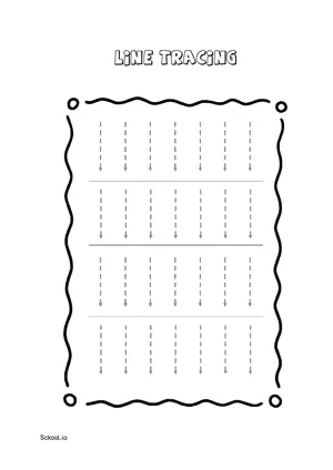 Free Printable Line Tracing Worksheets 9 For Kids Nursery/Kindergarten/Preschool