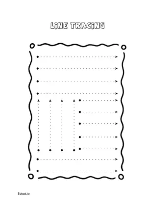 Free Printable Line Tracing Worksheets 10 For Kids Nursery/Kindergarten/Preschool