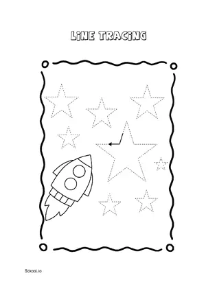 Free Printable Line Tracing Worksheets 16 For Kids Nursery/Kindergarten/Preschool