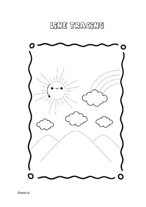 Free Printable Line Tracing Worksheets 22 For Kids Nursery/Kindergarten/Preschool