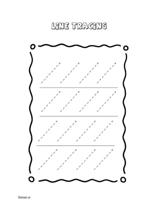 Free Printable Line Tracing Worksheets 28 For Kids Nursery/Kindergarten/Preschool