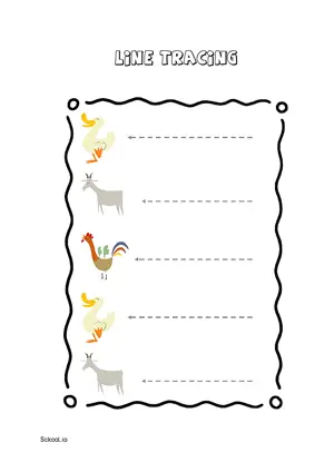 Free Printable Line Tracing Worksheets 29 For Kids Nursery/Kindergarten/Preschool