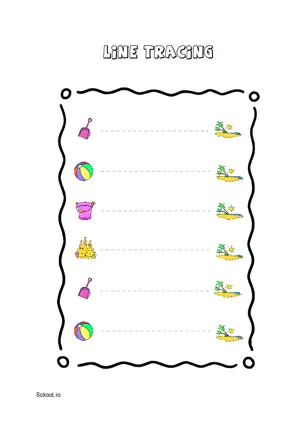 Free Printable Line Tracing Worksheets 32 For Kids Nursery/Kindergarten/Preschool