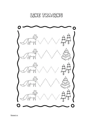 Free Printable Line Tracing Worksheets 40 For Kids Nursery/Kindergarten/Preschool