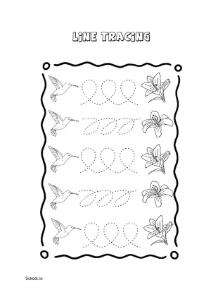 Free Printable Line Tracing Worksheets 52 For Kids Nursery/Kindergarten/Preschool