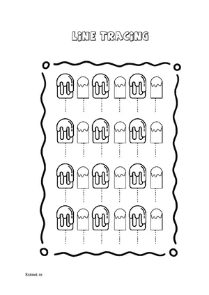 Free Printable Line Tracing Worksheets 53 For Kids Nursery/Kindergarten/Preschool