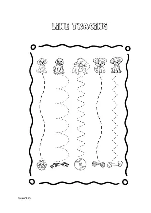 Free Printable Line Tracing Worksheets 59 For Kids Nursery/Kindergarten/Preschool