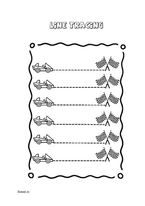 Free Printable Line Tracing Worksheets 62 For Kids Nursery/Kindergarten/Preschool