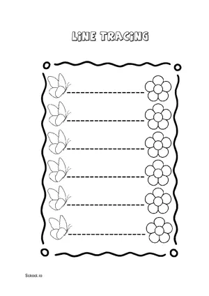 Free Printable Line Tracing Worksheets 63 For Kids Nursery/Kindergarten/Preschool