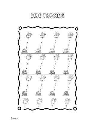 Free Printable Line Tracing Worksheets 71 For Kids Nursery/Kindergarten/Preschool