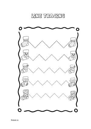 Free Printable Line Tracing Worksheets 74 For Kids Nursery/Kindergarten/Preschool