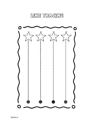 Free Printable Line Tracing Worksheets 90 For Kids Nursery/Kindergarten/Preschool