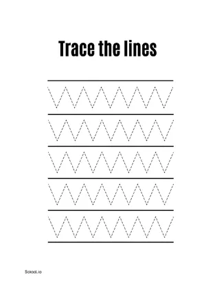 Free Printable Line Tracing Worksheets 101 For Kids Nursery/Kindergarten/Preschool